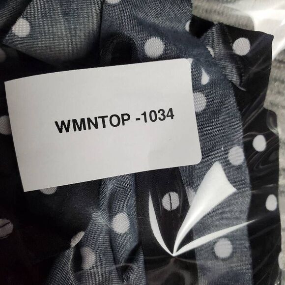 Oh Baby Maternity Medium Black Polka Ruffle Blouse - Picture 6 of 6